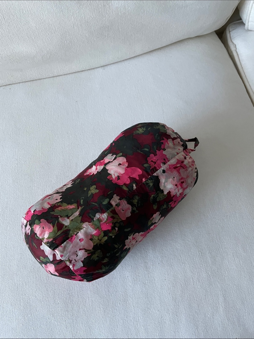 Lands' End Floral Packable Puffer - Pink & Green